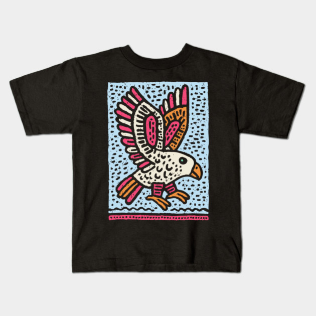 Whimsical Eaglet | Brave Fledgling Graphic Kids T-Shirt by TuncGK