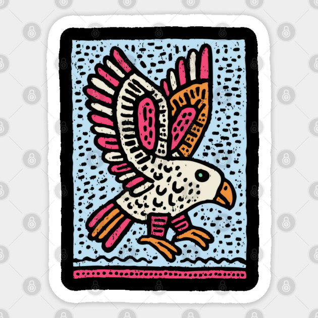 Whimsical Eaglet | Brave Fledgling Graphic Sticker by TuncGK