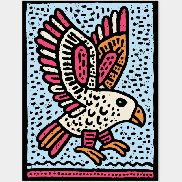 Whimsical Eaglet | Brave Fledgling Graphic Wall Art by TuncGK