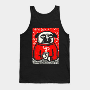 Cozy Pug | The Coffee Connoisseur Tank Top
