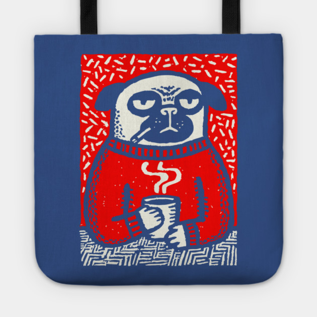 Cozy Pug | The Coffee Connoisseur Tote by TuncGK