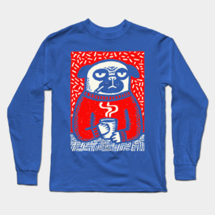 Cozy Pug | The Coffee Connoisseur Long Sleeve T-Shirt