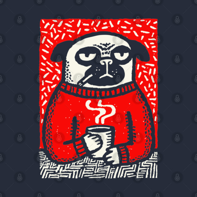 Cozy Pug | The Coffee Connoisseur by TuncGK