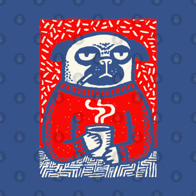 Cozy Pug | The Coffee Connoisseur by TuncGK