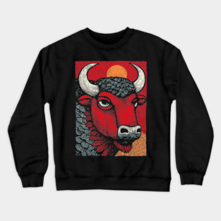Sacred White Buffalo | The Great Spirit Animal Crewneck Sweatshirt