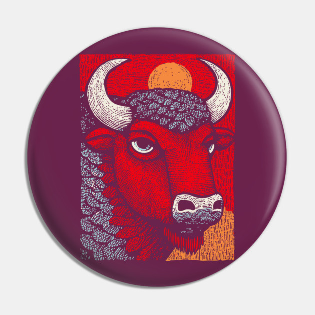 Sacred White Buffalo | The Great Spirit Animal Pin by TuncGK