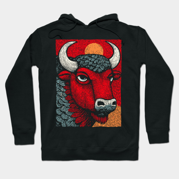 Sacred White Buffalo | The Great Spirit Animal Hoodie by TuncGK