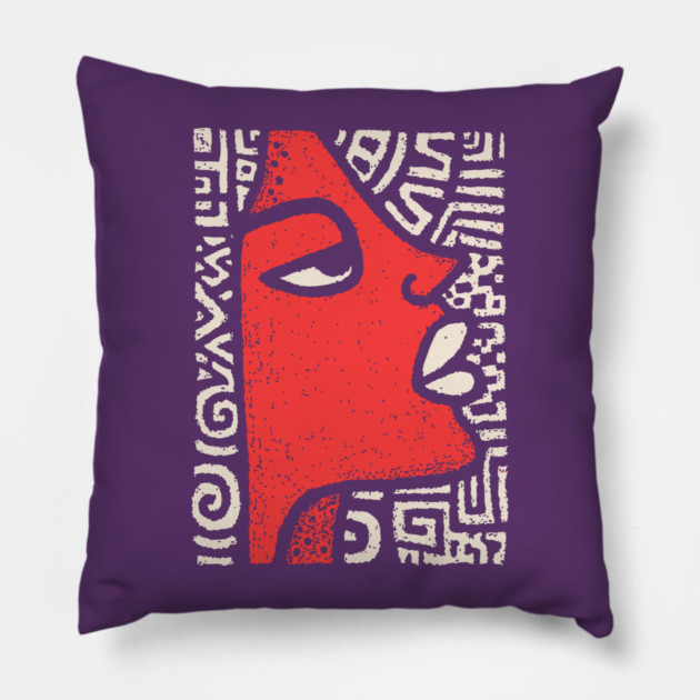Queen of the Nile | Abstract Egyptian Pharaoh Pillow by TuncGK