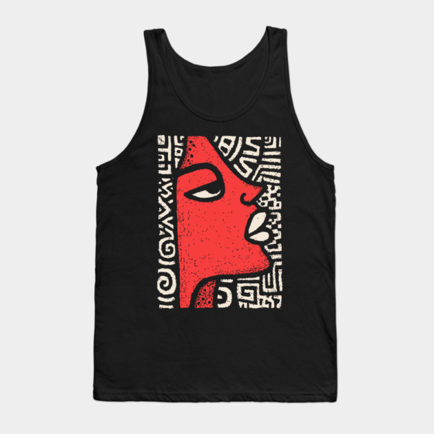 Queen of the Nile | Abstract Egyptian Pharaoh Tank Top by TuncGK