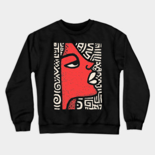 Queen of the Nile | Abstract Egyptian Pharaoh Crewneck Sweatshirt