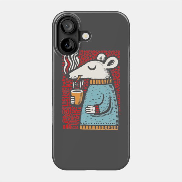 Cozy Rat Barista | The Coffee Enthusiast Phone Case by TuncGK