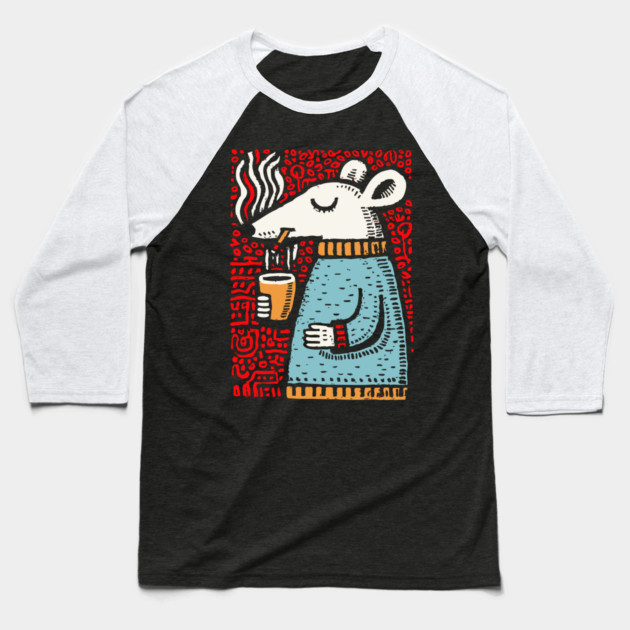 Cozy Rat Barista | The Coffee Enthusiast Baseball T-Shirt by TuncGK