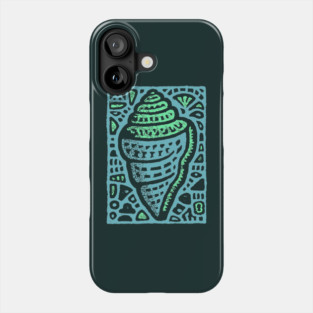 Aqua Conch Shell | The Ocean's Breath Phone Case