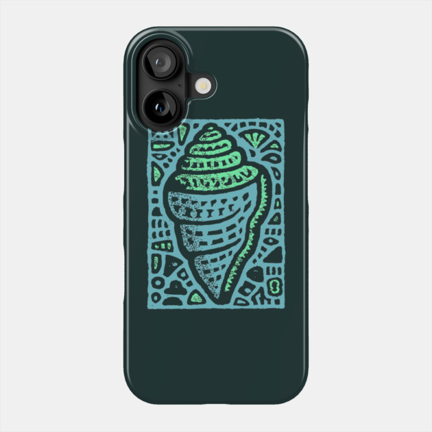 Aqua Conch Shell | The Ocean's Breath Phone Case by TuncGK