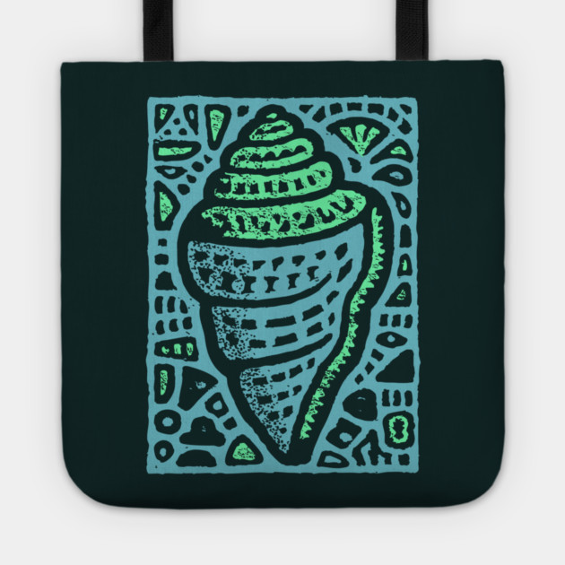 Aqua Conch Shell | The Ocean's Breath Tote by TuncGK