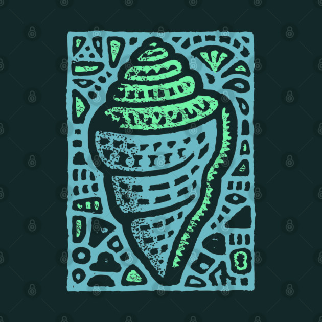 Aqua Conch Shell | The Ocean's Breath by TuncGK