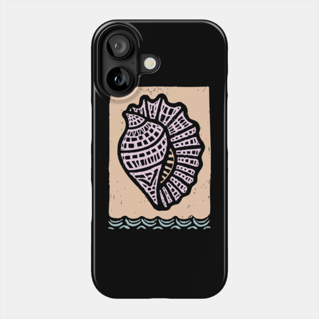 Minimalist Conch Shell | Elegant Line Art Phone Case by TuncGK