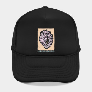 Minimalist Conch Shell | Elegant Line Art Hat