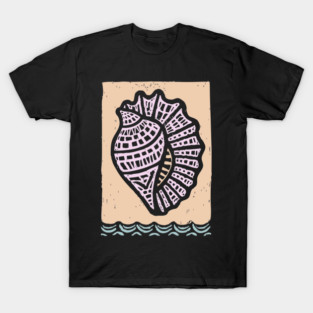 Minimalist Conch Shell | Elegant Line Art T-Shirt