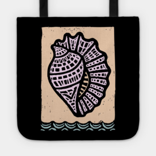 Minimalist Conch Shell | Elegant Line Art Tote