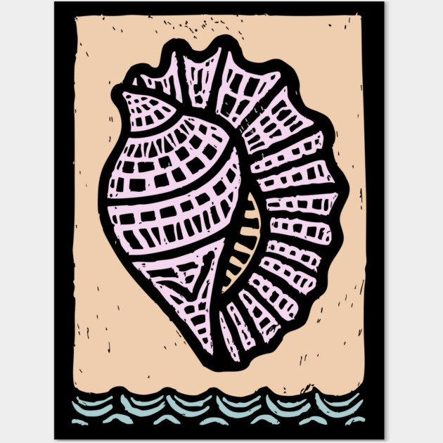 Minimalist Conch Shell | Elegant Line Art Wall Art by TuncGK