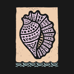 Minimalist Conch Shell | Elegant Line Art T-Shirt