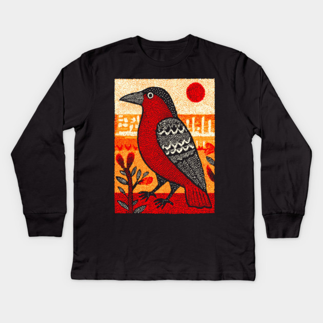 Solar Crow | The Sun Bringer Omen Kids Long Sleeve T-Shirt by TuncGK