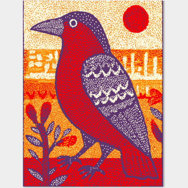 Solar Crow | The Sun Bringer Omen Wall Art by TuncGK