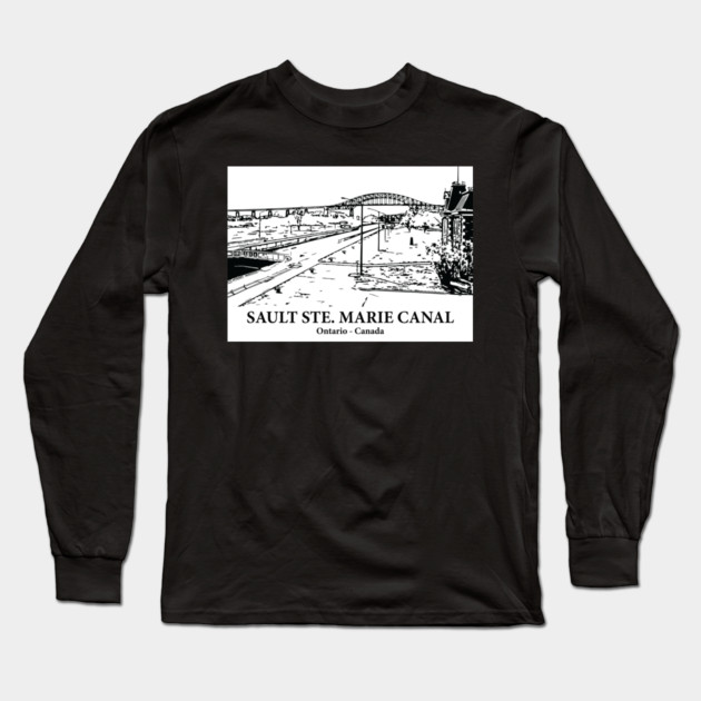Sault Ste. Marie Canal - Ontario Long Sleeve T-Shirt by Lakeric