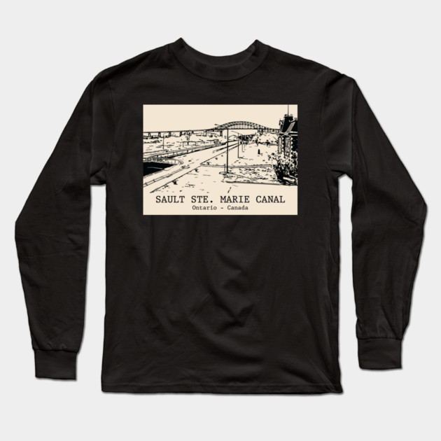 Sault Ste. Marie Canal - Ontario Long Sleeve T-Shirt by Lakeric