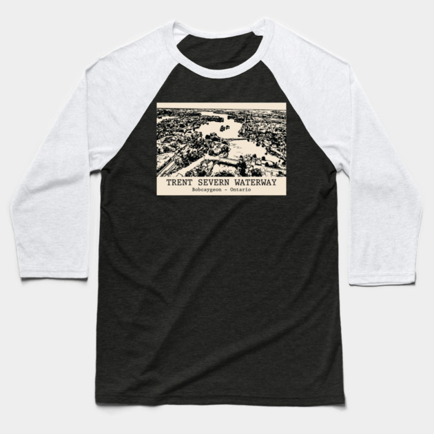 Trent–Severn Waterway - Bobcaygeon ON Baseball T-Shirt by Lakeric