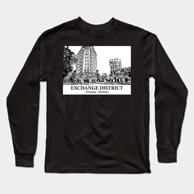 Exchange District - Winnipeg MB Long Sleeve T-Shirt by Lakeric