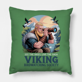 Viking Birdwatching Society Pillow