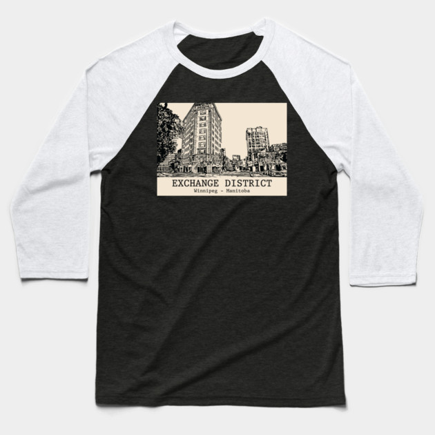Exchange District - Winnipeg MB Baseball T-Shirt by Lakeric
