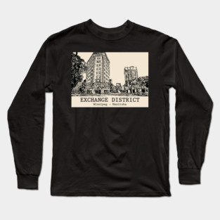 Exchange District - Winnipeg MB Long Sleeve T-Shirt