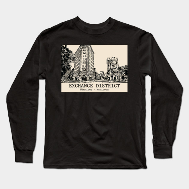 Exchange District - Winnipeg MB Long Sleeve T-Shirt by Lakeric