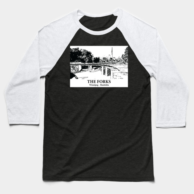 The Forks - Winnipeg MB Baseball T-Shirt by Lakeric