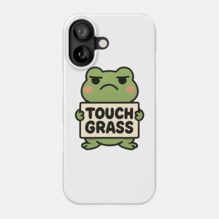 Frog Touch Grass Meme Phone Case