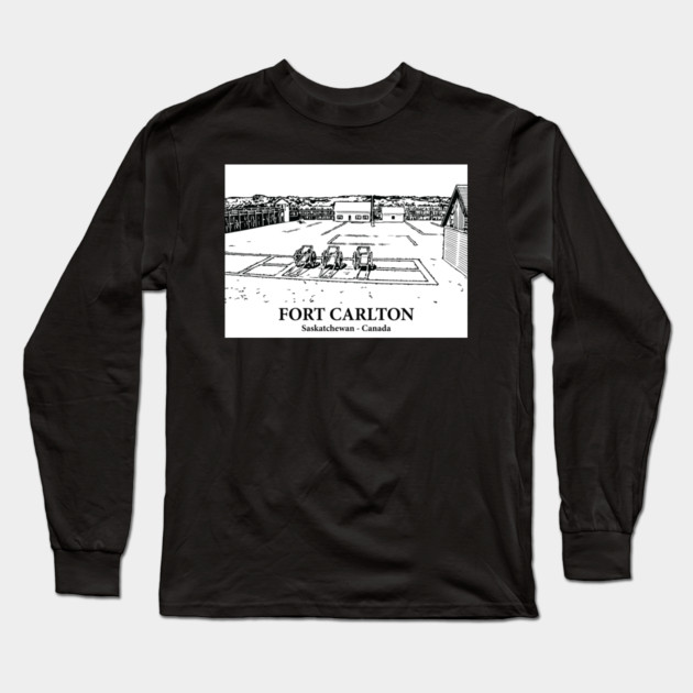 Fort Carlton - Saskatchewan Long Sleeve T-Shirt by Lakeric