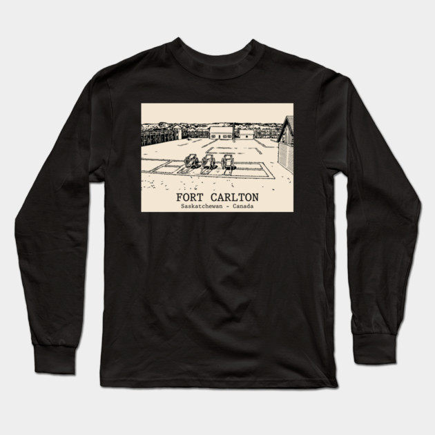 Fort Carlton - Saskatchewan Long Sleeve T-Shirt by Lakeric