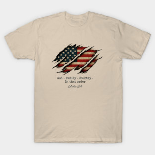 We Are All Charlie Kirk Now – Patriotic Christian Flag Cross T-Shirt