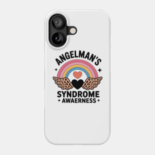 Boho Rainbow Angelman Syndrome Awareness Warrior Neurologist Phone Case