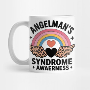Boho Rainbow Angelman Syndrome Awareness Warrior Neurologist Mug