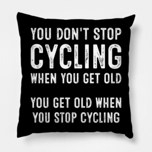 Funny Old Cycling Lover Pillow