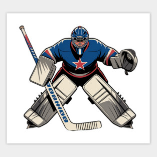 Vintage Ice Hockey Goalie Sticker