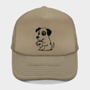 Coffee Dog Sketch Hat
