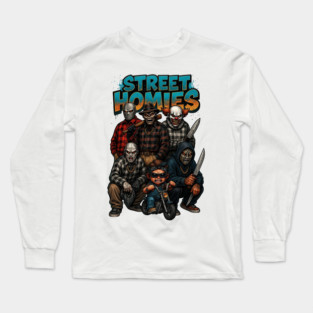 Street Homies Masked Gang Cholo Style Urban Horror Long Sleeve T-Shirt