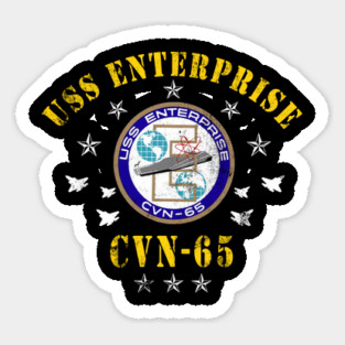 USS Enterprise CVN-65 Aircraft Carrier Veterans Day Vintage Veteran Men Women Sticker