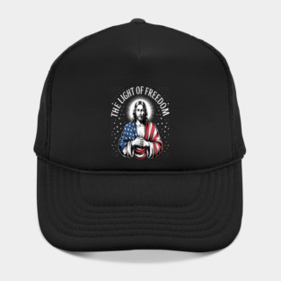The Light Of Freedom Shines Within Jesus And Liberty Hat