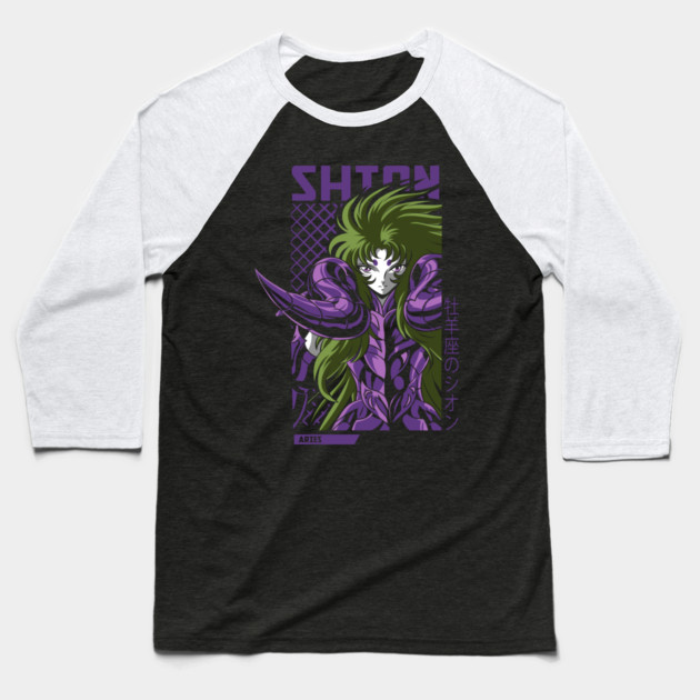 Shion - Aries - Saint Seiya Baseball T-Shirt by Otaku Vibes